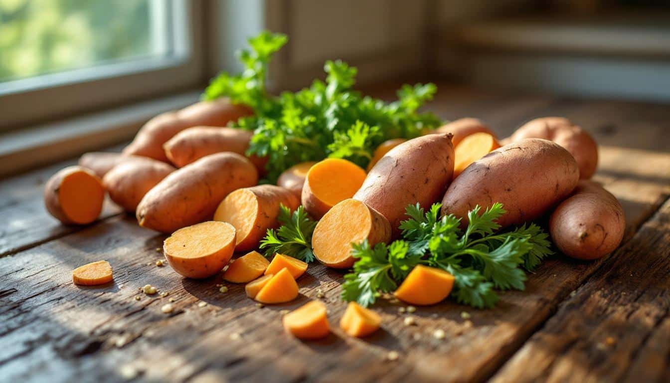 découvrez les bienfaits nutritionnels de la patate douce, un aliment riche en vitamines, fibres et antioxydants, idéal pour une alimentation saine et équilibrée.
